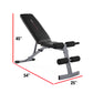 Strength Adjustable FID Workout Bench (600 Lb Weight acity), Black & Gray