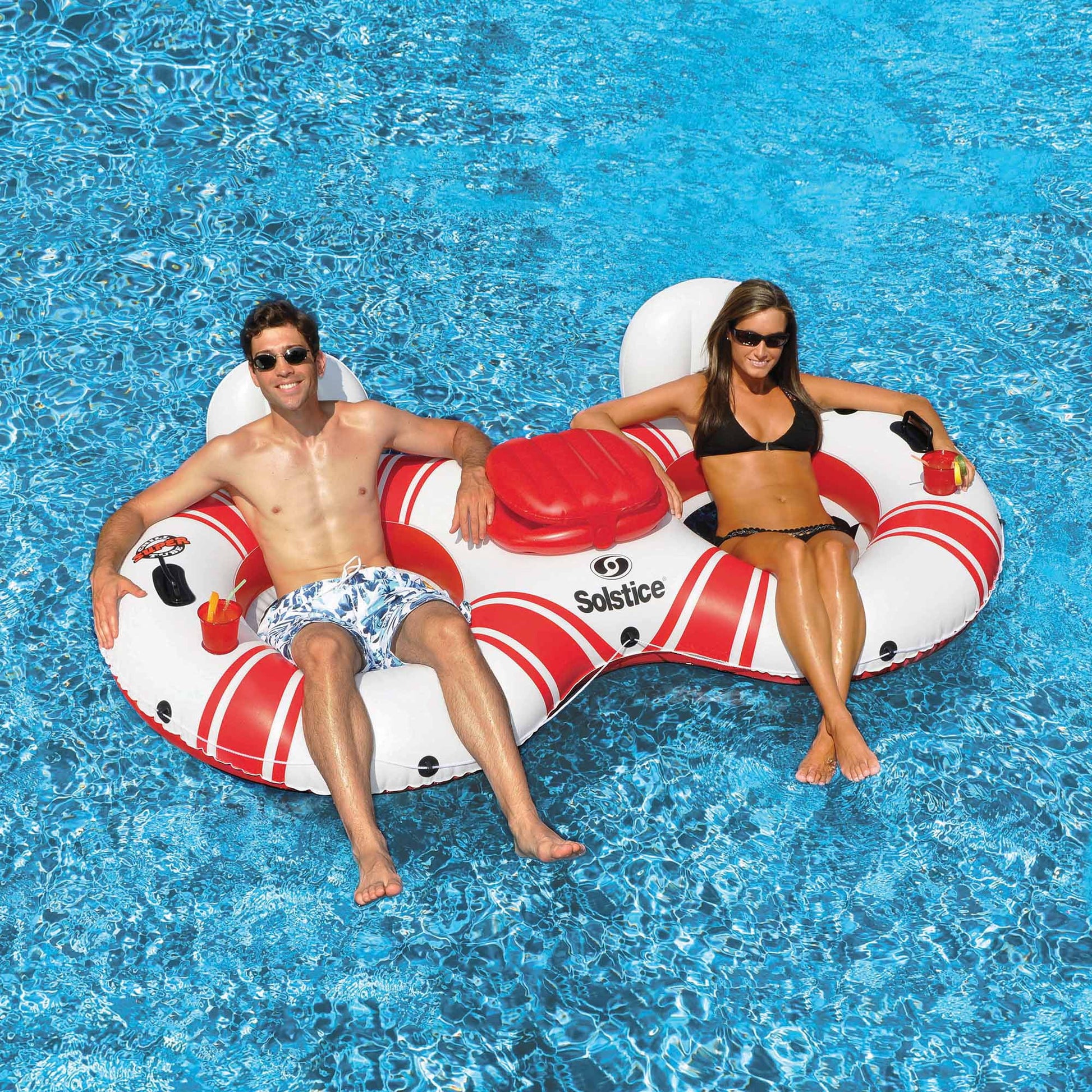 Super Chill Swimming Pool Duo Inner Tube with Cooler - 88"