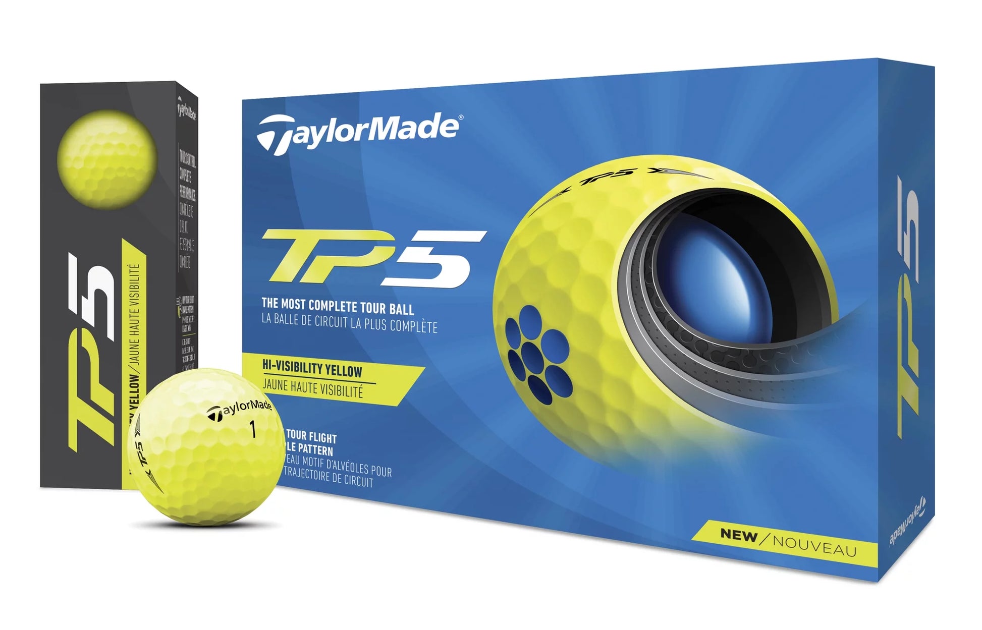 TP5 Yellow Golf Balls 12BP