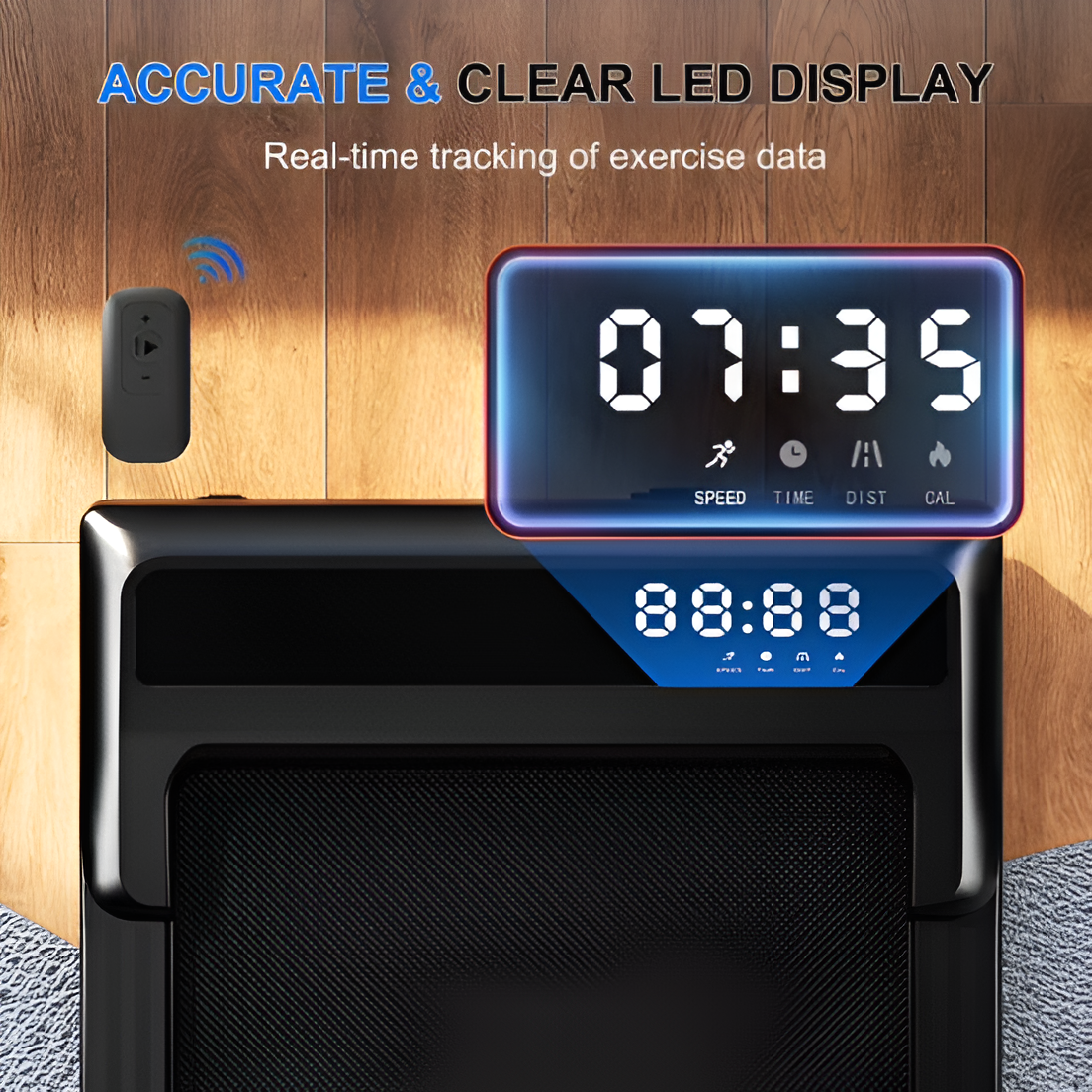 Under Desk Walking Treadmill  300 lb Capacity  LED Display  3 Colors