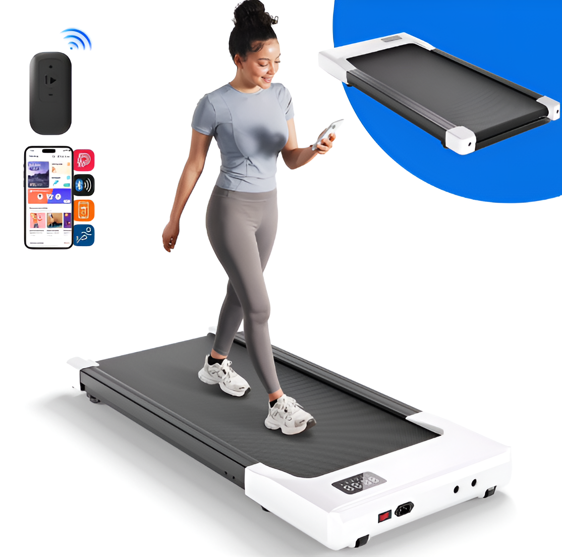 Under Desk Walking Treadmill | 300 lb Capacity | LED Display | 3 Colors