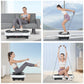 Vibration Plate Exercise Machine Whole Body Workout Vibration Fitness Platform with Accessories, White
