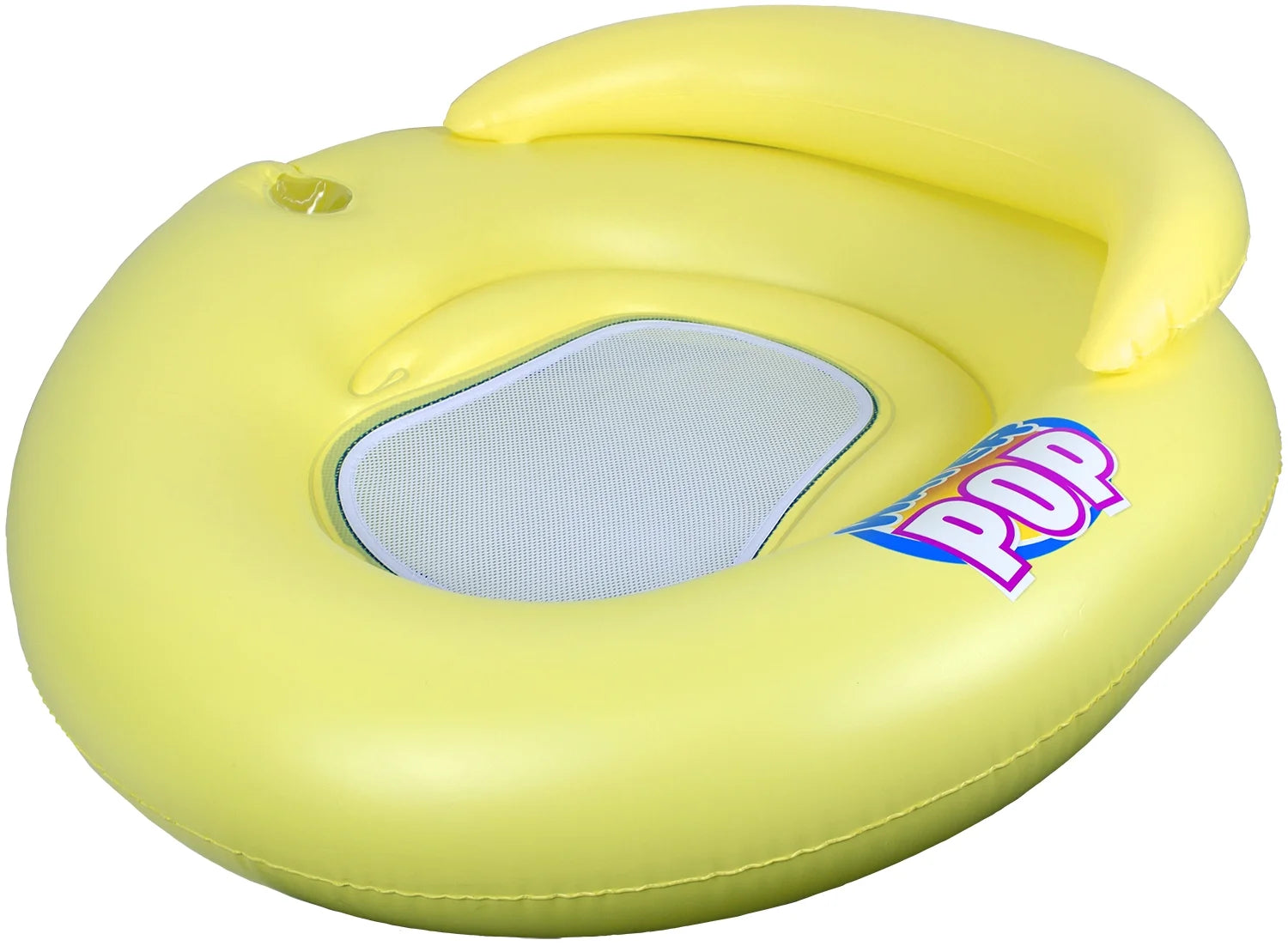 Water-Pop Mesh Bottom Swimming Pool Float Lounge - Yellow