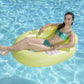 Water-Pop Mesh Bottom Swimming Pool Float Lounge - Yellow