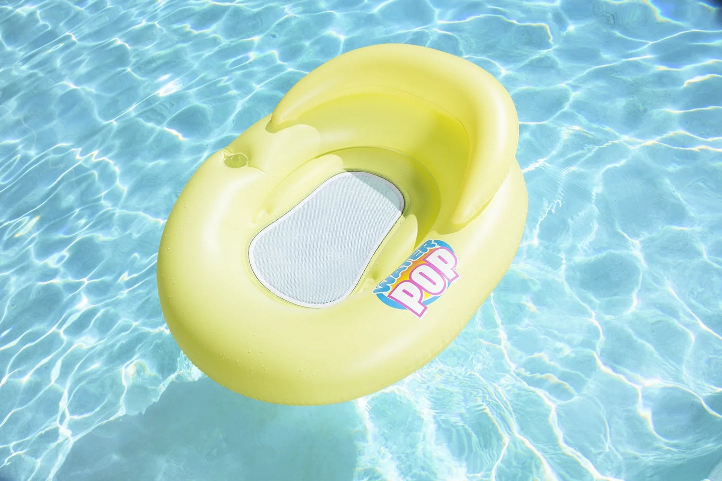 Water-Pop Mesh Bottom Swimming Pool Float Lounge - Yellow