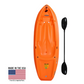 Wave 6 ft Youth Kayak with Paddle - Kids Ages 5+ (130 lb Capacity)