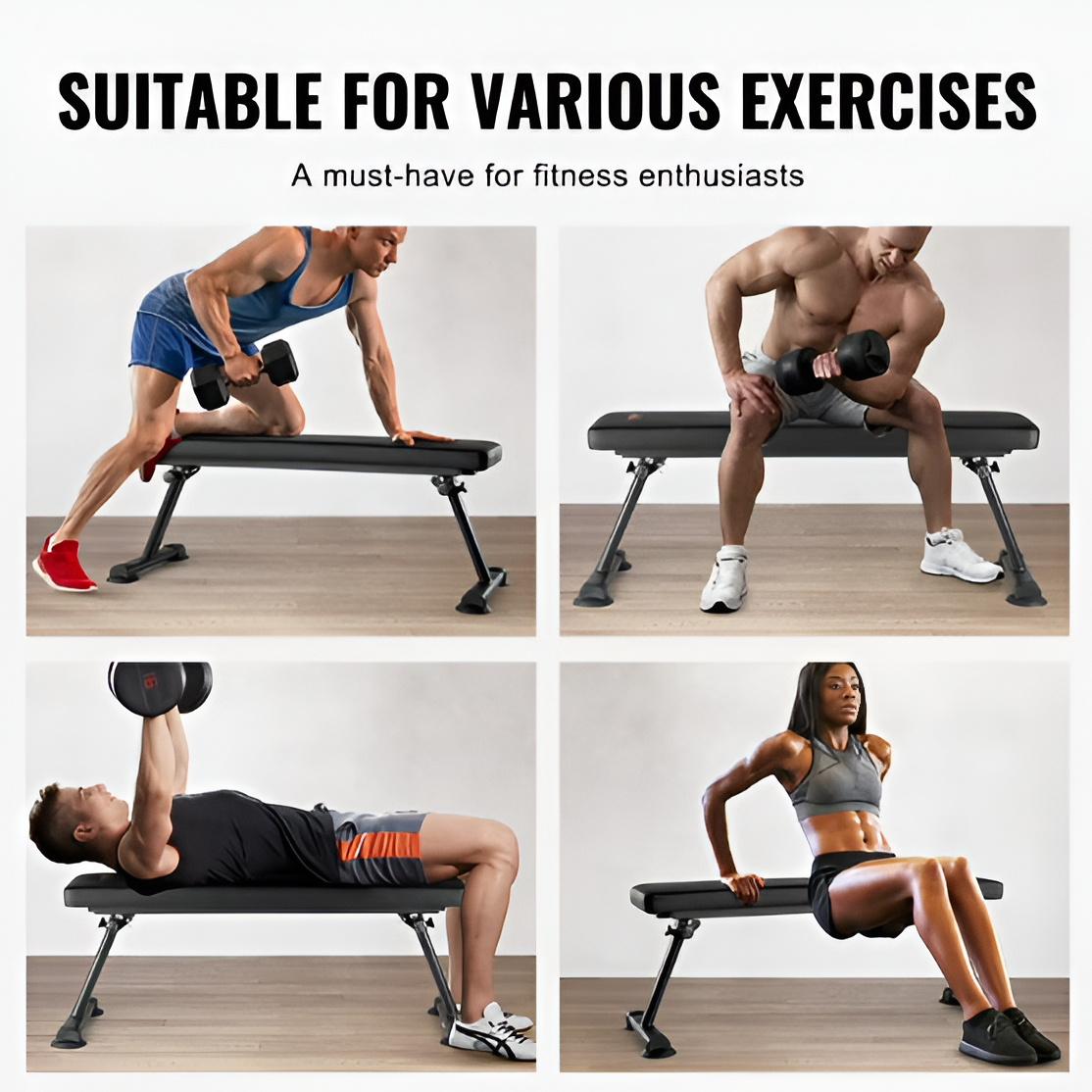 Foldable Flat Weight Bench – 1,000 lb Capacity | Home Gym