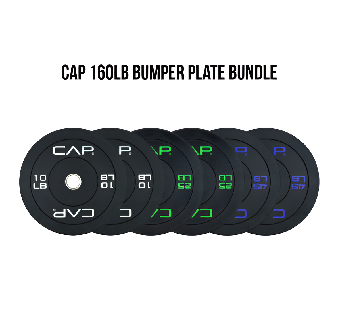 Olympic Bumper Weight Plates Set | Rubber Olympic Plates 160, 260 & 370 lb