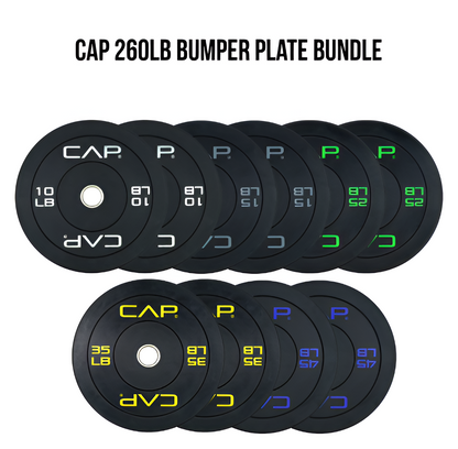 Olympic Bumper Weight Plates Set | Rubber Olympic Plates 160, 260 & 370 lb