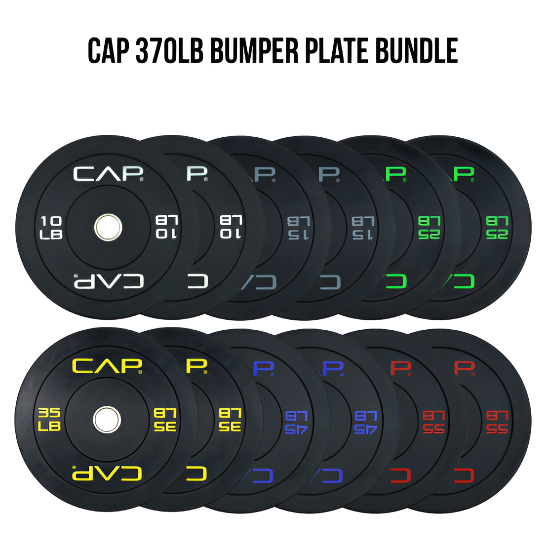 Olympic Bumper Weight Plates Set | Rubber Olympic Plates 160, 260 & 370 lb