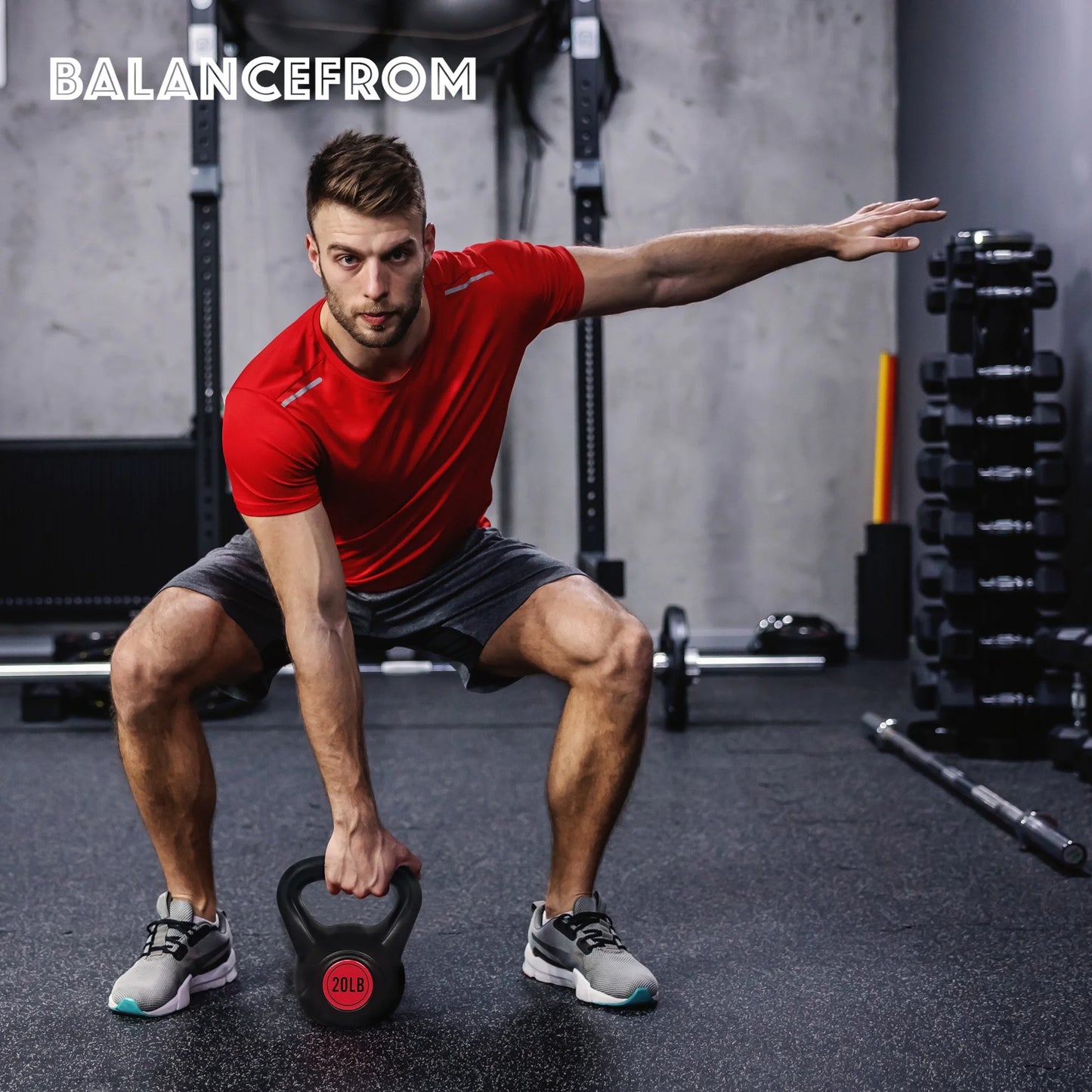 Kettlebell Weight Set 5-20 lbs Wide Grip 4 Piece