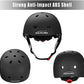 Helmets for Kids ，Black Helmet Knee Pads and Elbow Pads for Kids