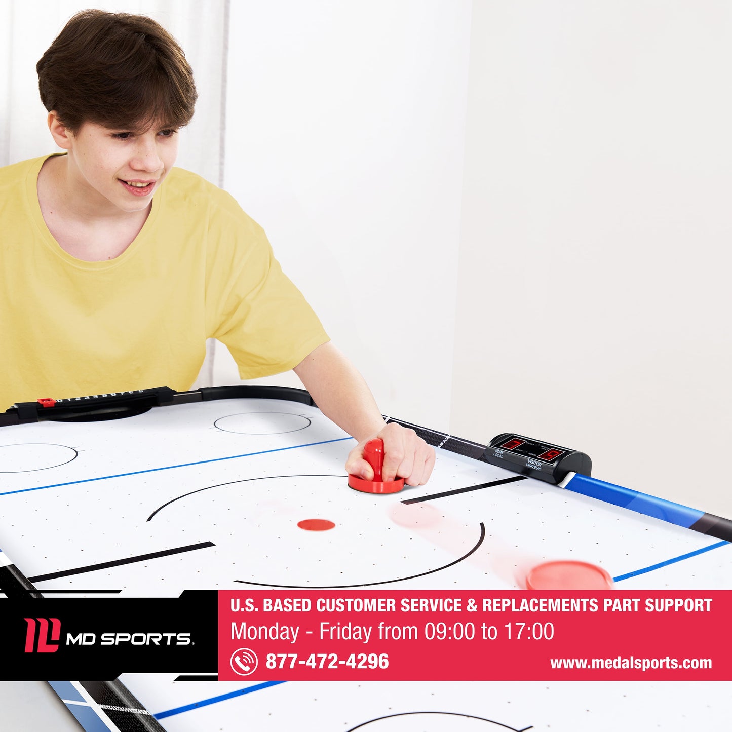 MD Sports Tabletop Air Powered Hockey Game