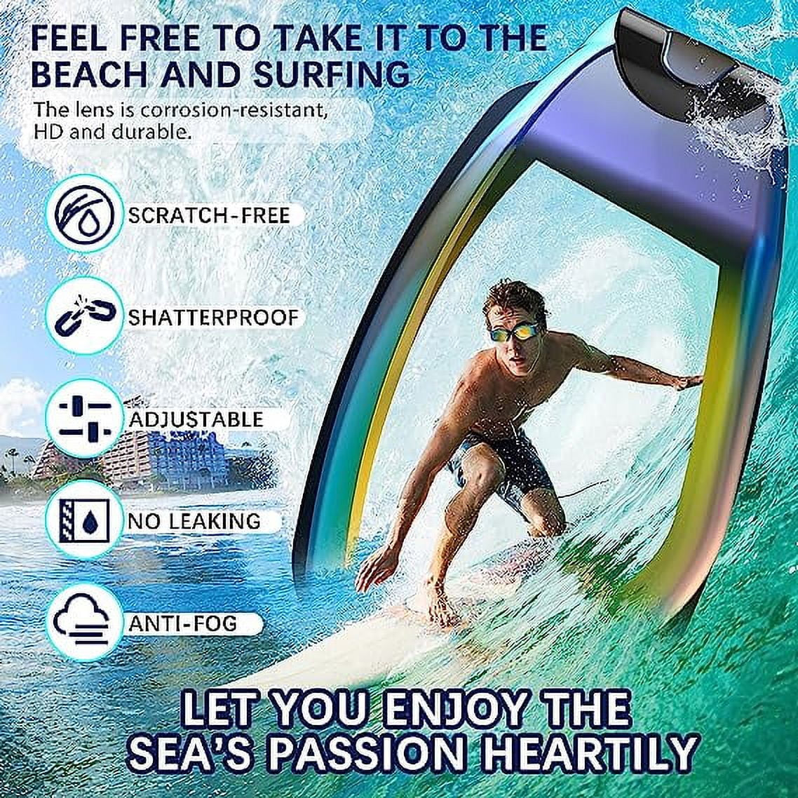 Youth Swim Goggles, Goggle with Nose Cover, Tinted, Anti-Fog Lenses with UV Protection, No Leak Water