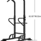 Power Tower Dip Station, Adjustable Height Pull up Bar Stand Power Rack Multi-Function Strength Training Equipment for Fitness Home Workout, Black