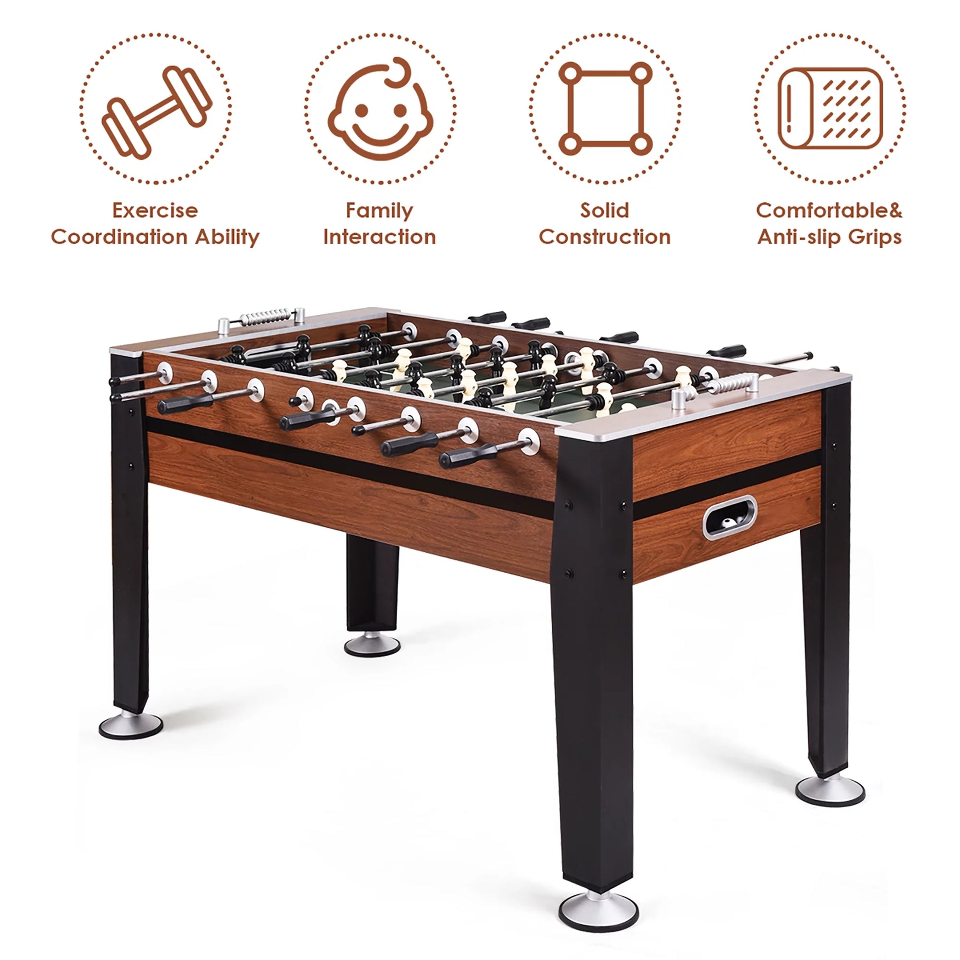 54'' Foosball Soccer Table Competition Sized Football Arcade Indoor Game Room