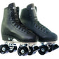 Chicago Men'S Deluxe Quad Roller Skates Black Classic Rink Skate, Size 13