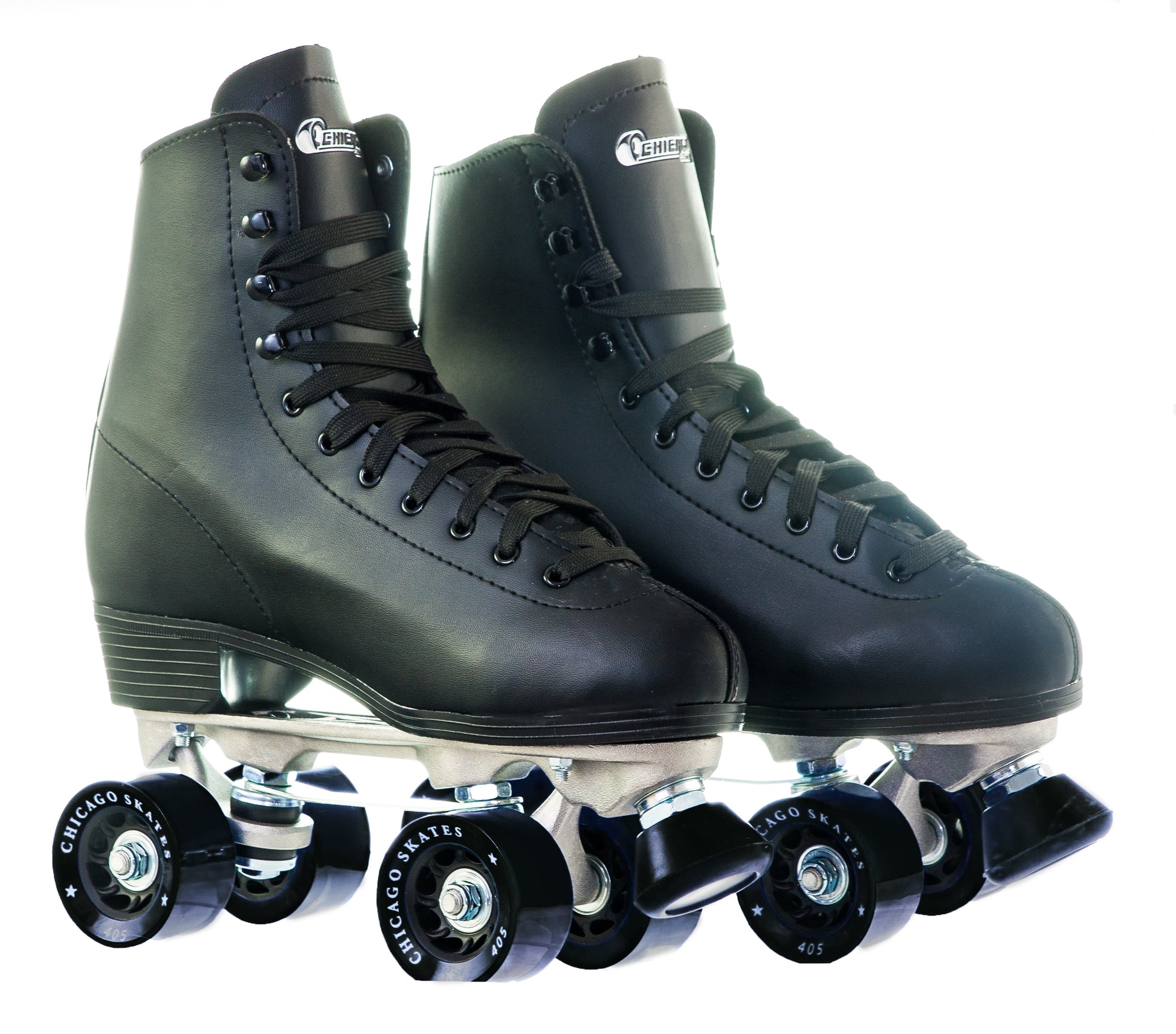 Chicago Men'S Deluxe Quad Roller Skates Black Classic Rink Skate, Size 13