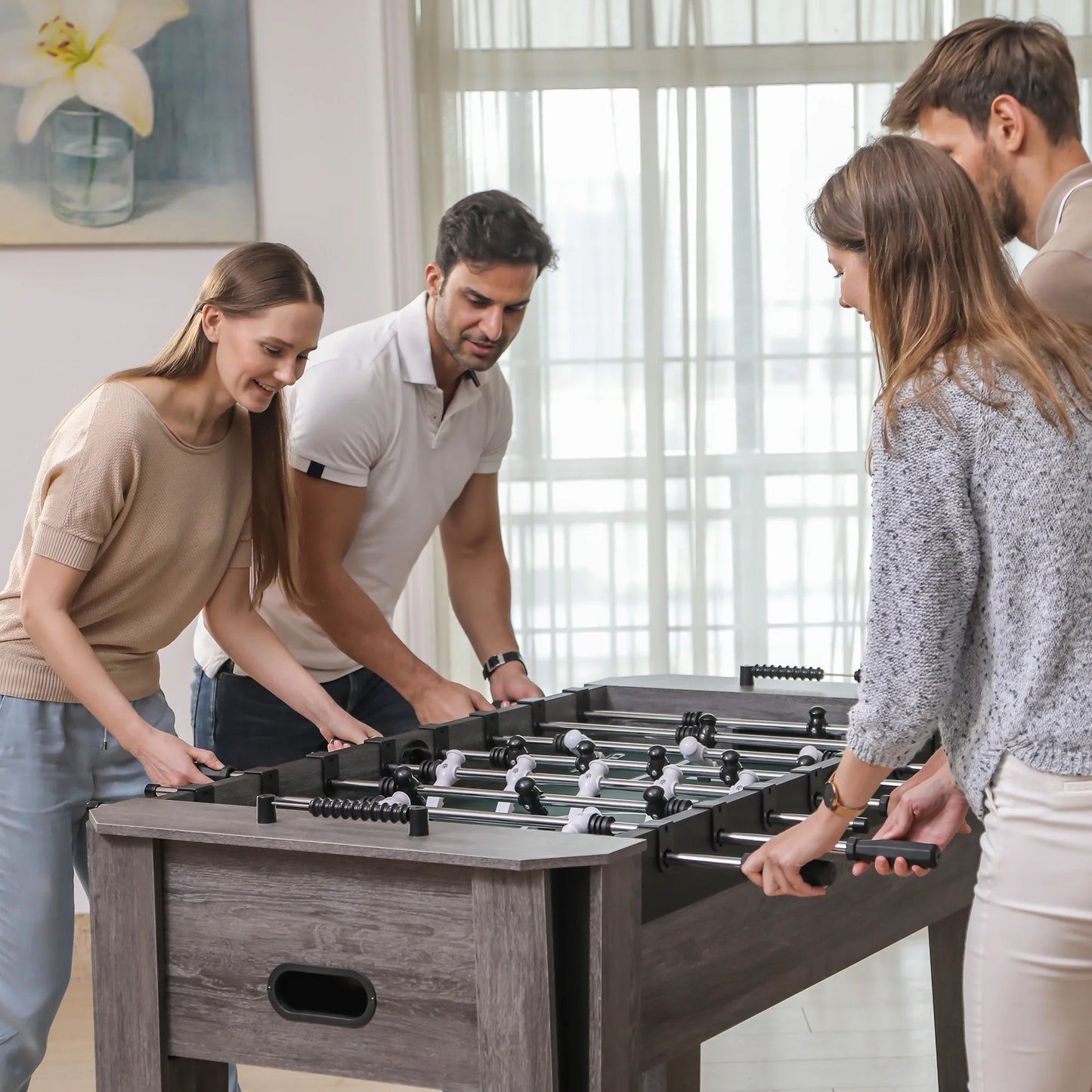 Classic Sport Liverpool Pro 60" Indoor Foosball Table, Grey