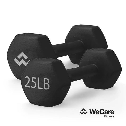 Fitness, 25Lb Neoprene Dumbbell, Pair - Black