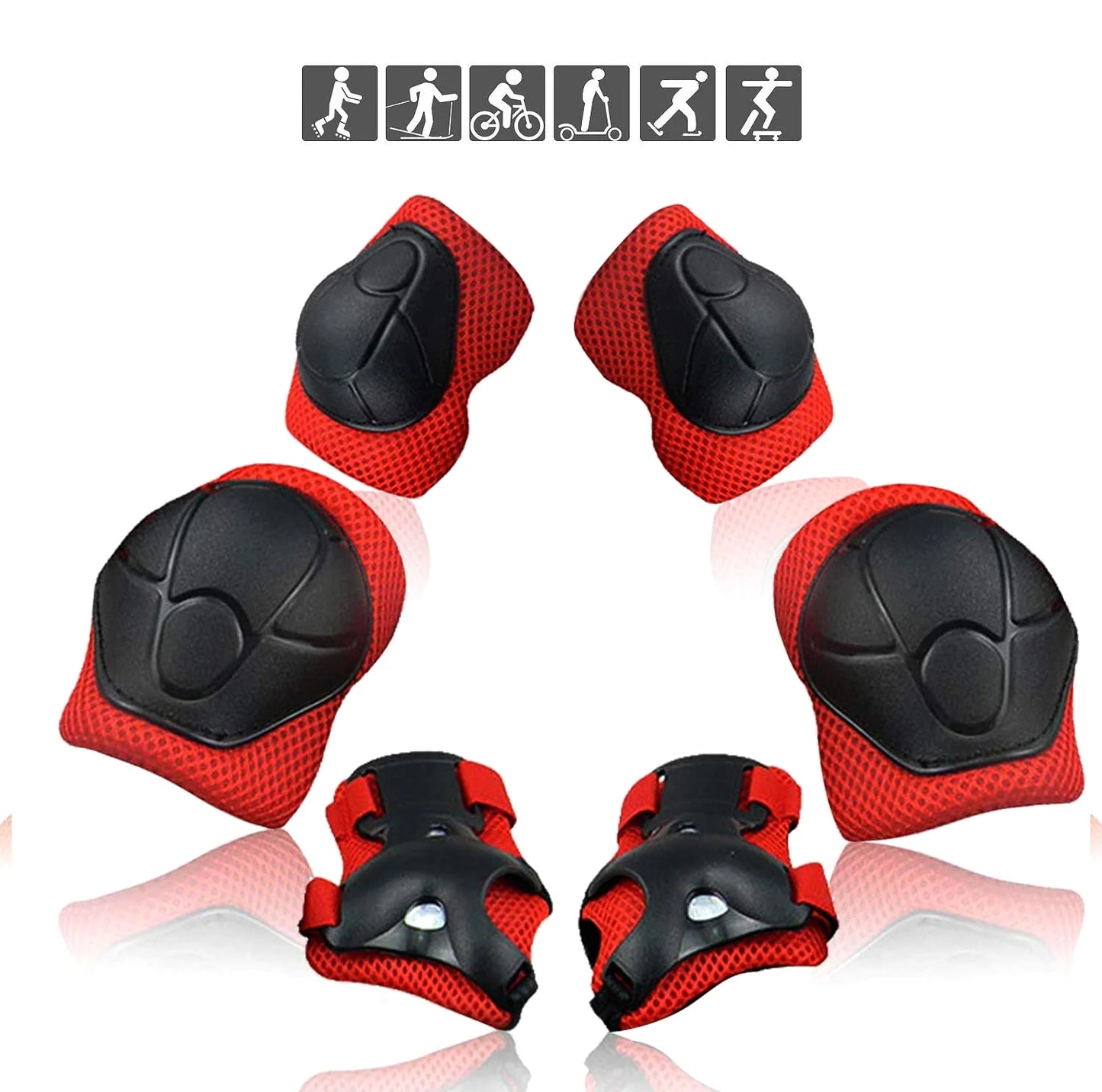 Kids Outdoor Sports Protective Gear,Boys and Girls Safety Pads Set [Helmet,Knee&Elbow Pads and Wrist Guards] for Roller, Scooter, Skateboard, Bicycle(3-13 Years Old)