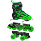 Boys 2-In-1 Roller/Inline Skates Black/Green, Size 12-2