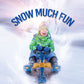 Machrus  Snow Sled with Padded Steering Wheel, Twin Brakes & Pull Rope - Winter Racer Snow Sled for Kids and Adults for Sledding