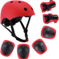 Kids Outdoor Sports Protective Gear,Boys and Girls Safety Pads Set [Helmet,Knee&Elbow Pads and Wrist Guards] for Roller, Scooter, Skateboard, Bicycle(3-13 Years Old)