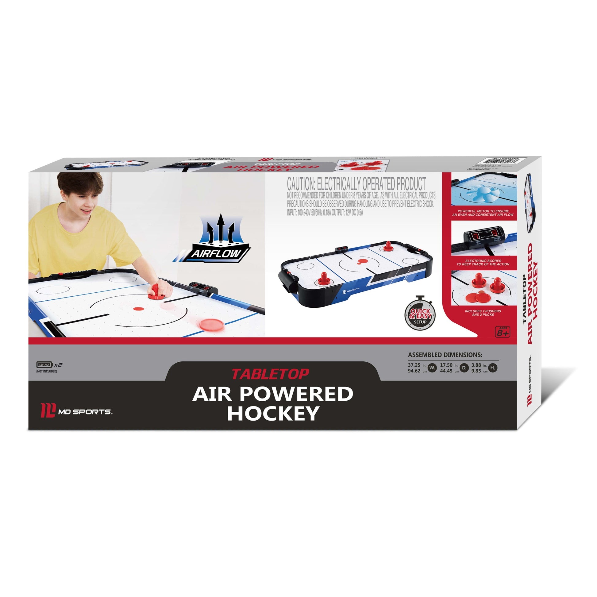 MD Sports Tabletop Air Powered Hockey Game